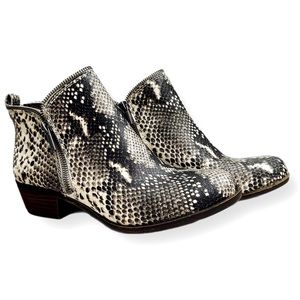 Lucky Brand Bartalino Snakeskin Booties